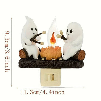 Belro Halloween Ghost bonfire night light with flickering campfire flame design, perfect for spooky evening ambiance.