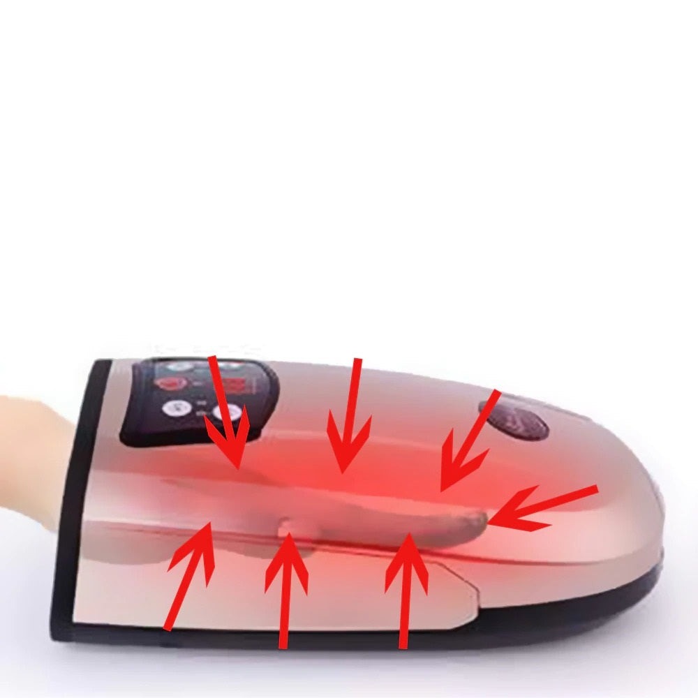 Belro heated hand massager for arthritis, physiotherapy device with air compression and palm finger massage for men.