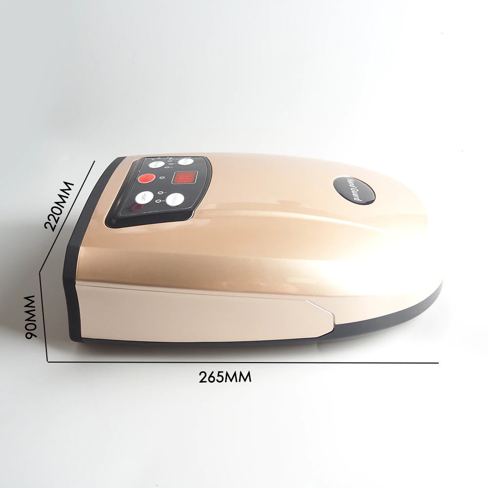 Belro heated hand massager for arthritis, physiotherapy device with air compression and palm finger massage therapy.