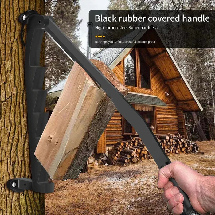 Belro hanging carbon steel firewood chopping machine, portable wall-mounted wood kindling splitter for easy firewood splitting.