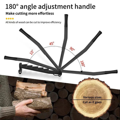 Wall-mounted Belro carbon steel firewood chopping machine for splitting kindling, portable and ideal for outdoor wood splitting.