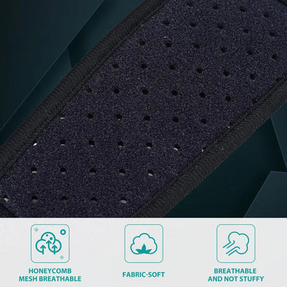 Belro hernia belt, an adjustable support brace designed for active individuals, shown in a close-up image.
