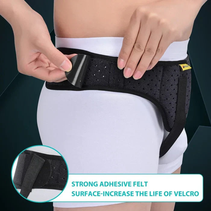 Belro hernia belt accessory with adjustable straps and supportive design, ideal for active individuals.