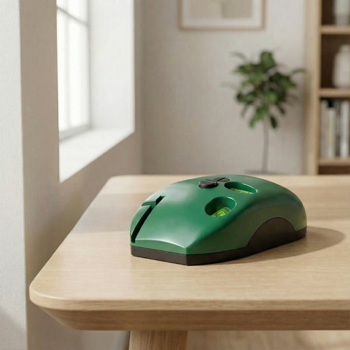 Mivoza compact laser level with self-levelling and precise horizontal and vertical alignment for home improvement projects.