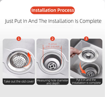 Belro kitchen sink drain strainer in stainless steel with fine mesh for catching debris, designed for kitchen use.