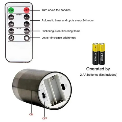 Belro realistic flameless candles with remote control, decorative decor for home and garden, safe and flicker-free lighting.