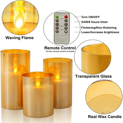 Belro realistic flameless candles with remote control, decorative LED candles for home and garden décor.