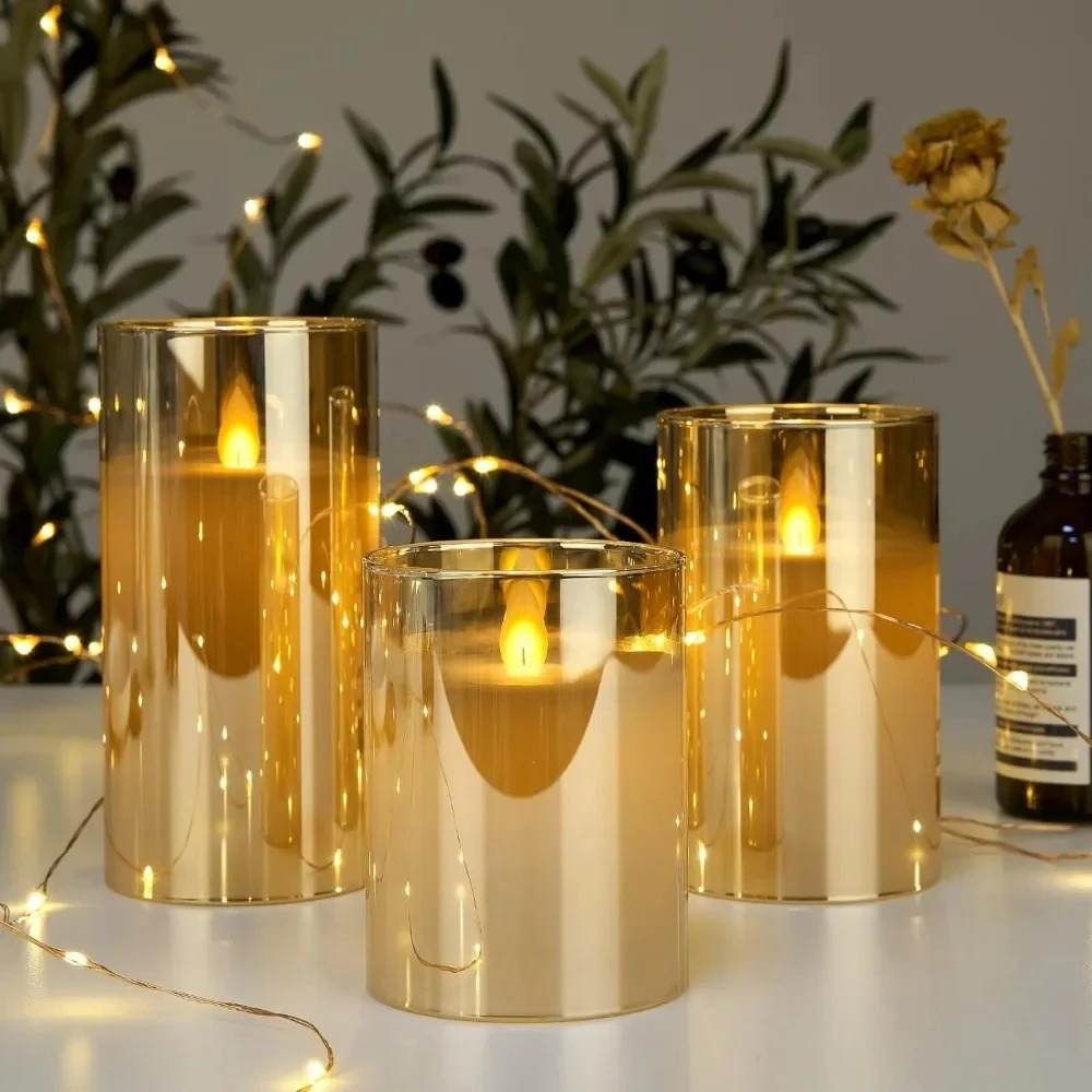 Belro realistic flameless candles with remote control, showcasing warm glow and elegant design for home decor.