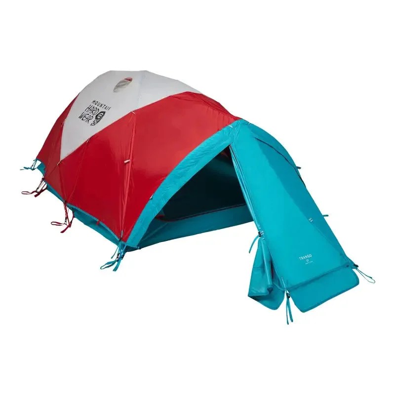 Casavibeo Mountain Hardwear Trango 2 tent set up outdoors, showcasing durable fabric and spacious design for camping adventures