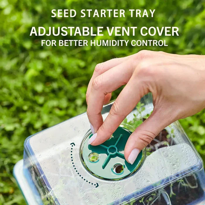 Belro nursery pot with grow light for plant seed starting, featuring a seed tray and integrated lamp for indoor gardening.