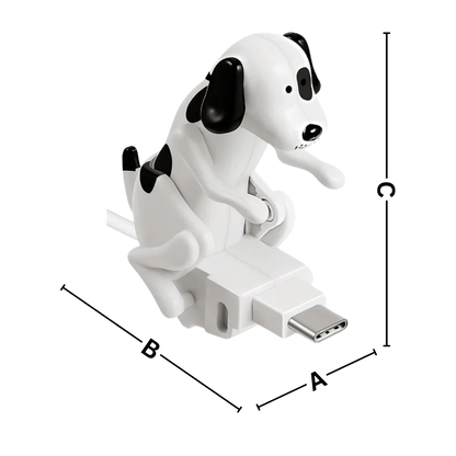 Belro Humping Dog fast charger cable for electronics, featuring a playful dog design, connected to a charging device.