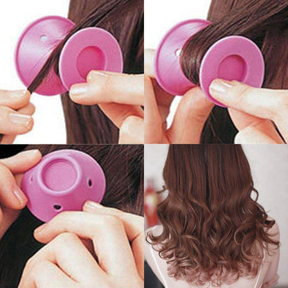 Set of 10 Belro silicone magic curlers for hair styling, featuring flexible, soft curlers designed for easy, gentle curling at home.