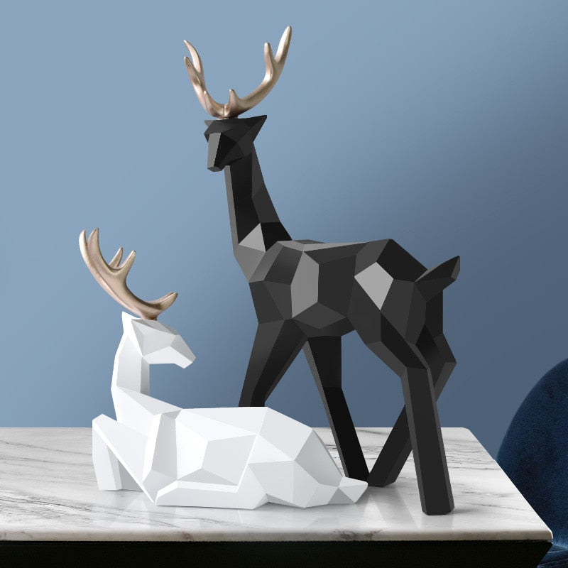 Belro stag figures sculpture for home and garden decor, featuring detailed craftsmanship and a natural animal appearance.