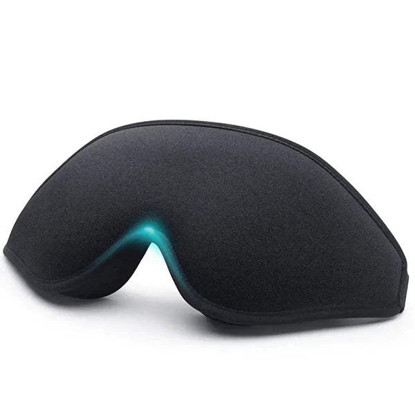 Belro 3D sleep mask made of memory foam, contoured for comfort, ideal for relaxing and blocking light during rest or travel.