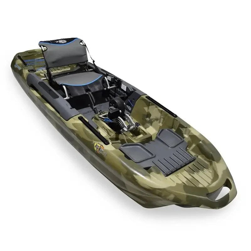 Casavibeo 3 Waters Big Fish 108′ urban camo pro fish pedal drive for cathedral hull boats, showing the pedal system and camouflage design.