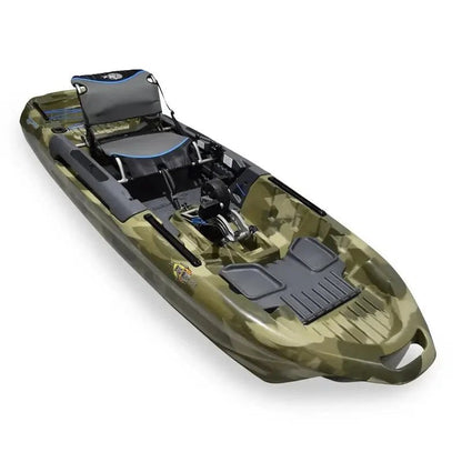 Casavibeo 3 Waters Big Fish 108′ urban camo pro fish pedal drive for cathedral hull boats, showing the pedal system and camouflage design.