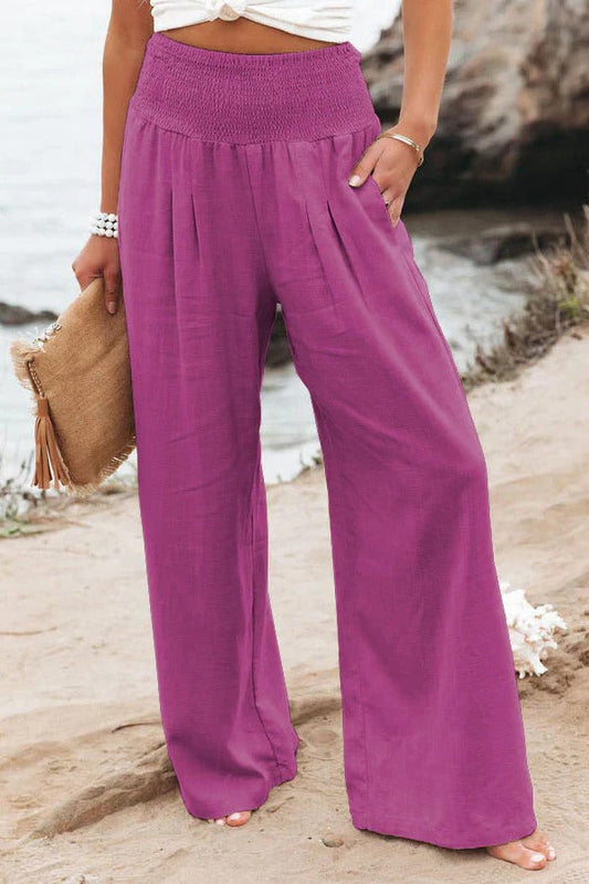 Belro cotton and linen pants featuring a relaxed fit, lightweight fabric, and neutral color, perfect for casual wear.