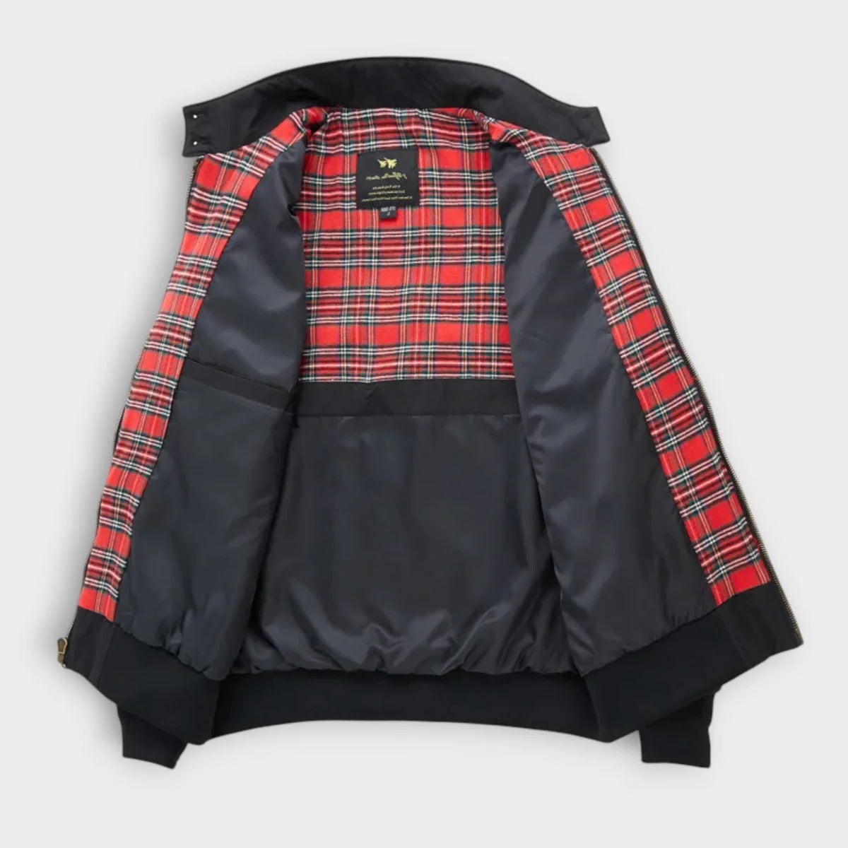 Belro lightweight men's transition jacket with zipper, activewear clothing, showing front view and zipper detail.