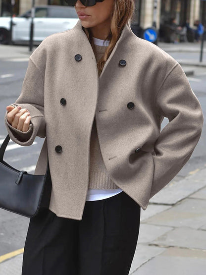 Loose-fitting women's jacket with button closure by Belro, featuring trendy style and casual fit for everyday wear.