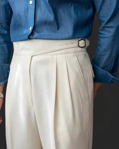 Belro men's high-quality trousers, stylish clothing pants with a tailored fit, shown in a neutral fabric and classic design.