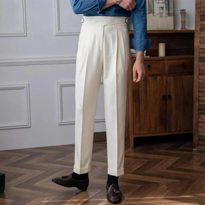 Belro men's trousers with a classic fit, featuring a tailored design and neutral color, perfect for casual or office wear.