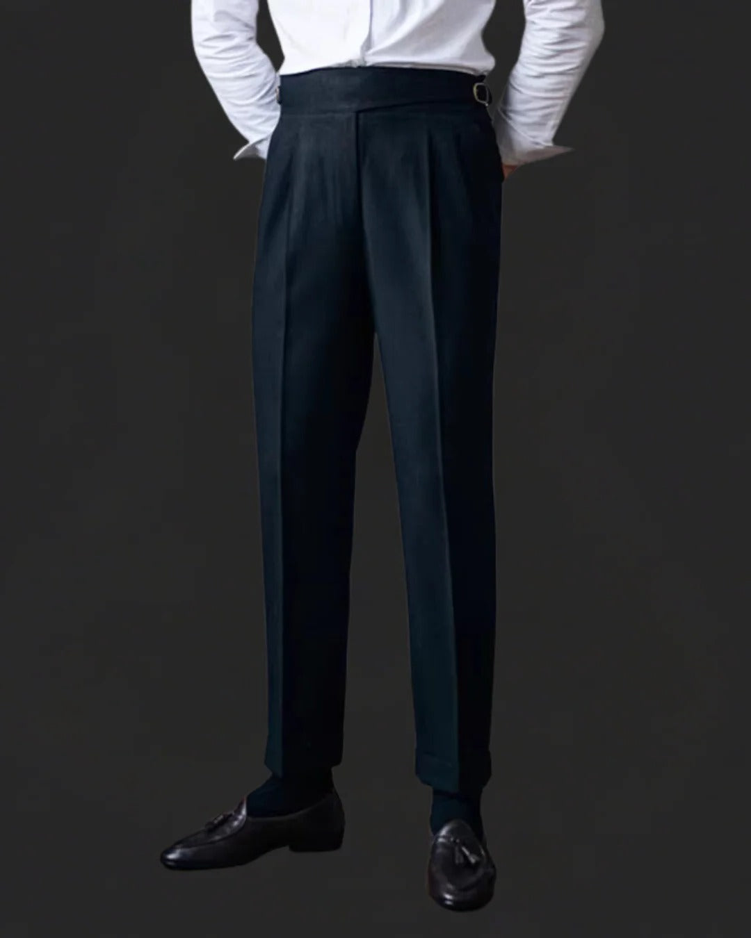 Belro men's high-quality trousers in classic style, featuring a tailored fit and neutral color, suitable for casual or formal wear.