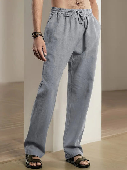 Belro men's baggy linen pants featuring a relaxed fit, lightweight fabric, and casual style for comfortable everyday wear.