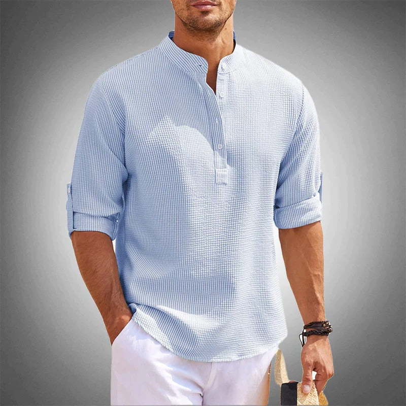Men's summer shirt by Belro featuring lightweight fabric, short sleeves, and casual style ideal for warm weather.
