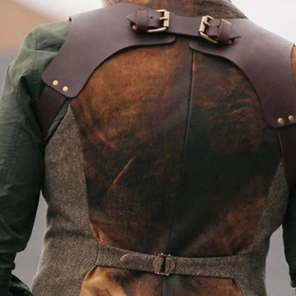 Belro men's vest showing front view, sleeveless design with zipper closure, in a neutral color, suitable for casual or outdoor wear.