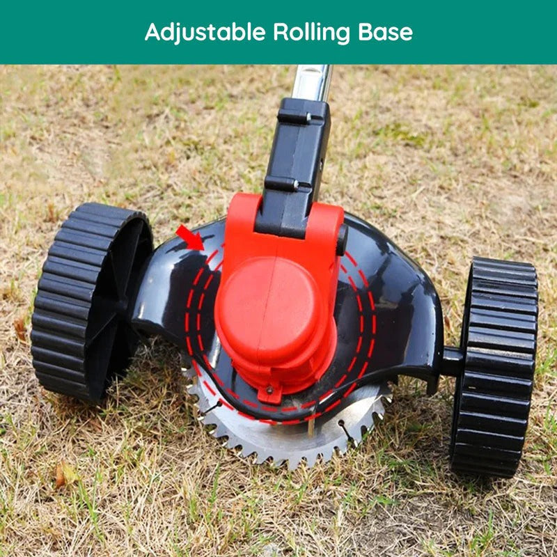 Belro cordless electric grass trimmer with a battery-powered design, ideal for trimming grass in outdoor landscaping.