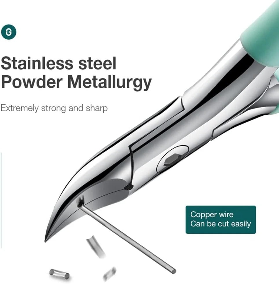 Belro Easy-Use Toenail Clippers for seniors, designed for thick and ingrown nails, featuring ergonomic handles and stainless steel blades.