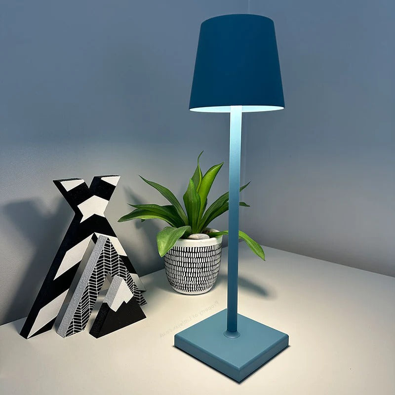 Modern Belro cordless table lamp with sleek contemporary design, LED light, and smooth finish, ideal for desk or bedside use.