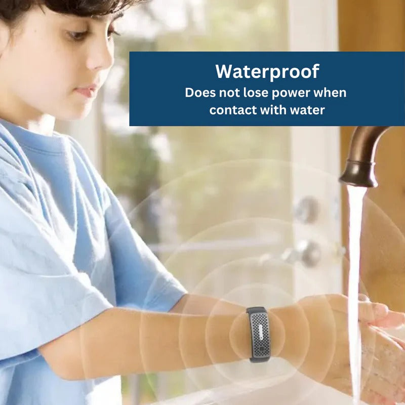 Belro EcoMosquito Protection Bracelet in vibrant colors, designed for skin care and mosquito repellent, worn on the wrist.