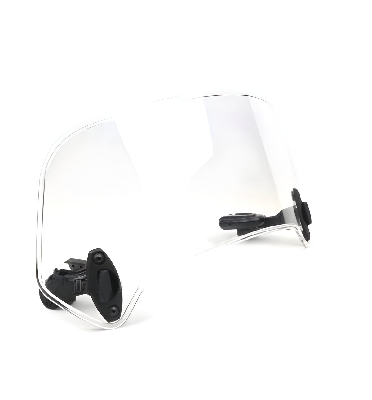 Belro motorcycle windshield extension attached to a motorcycle, providing enhanced wind protection for riders.