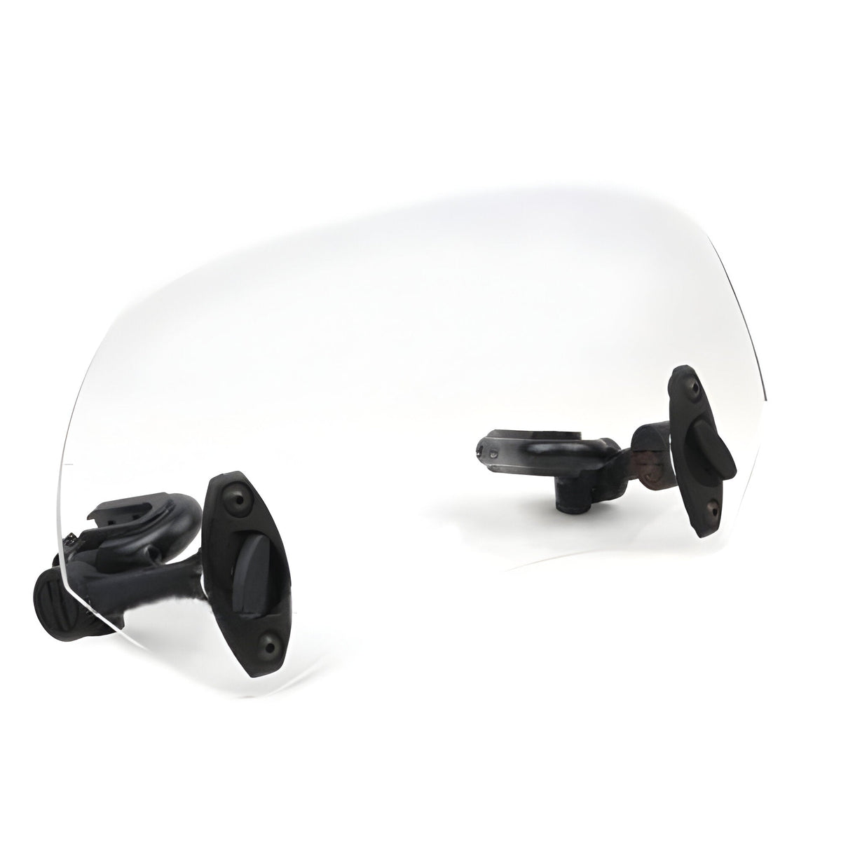 Belro motorcycle windshield extension attached to a motorcycle, providing extra wind protection for riders.