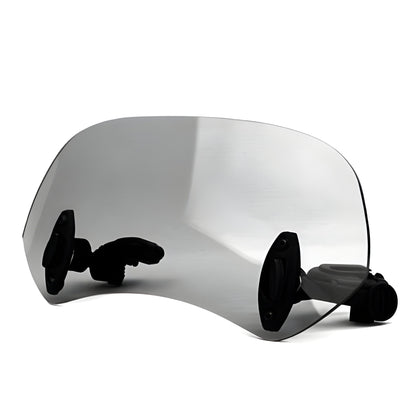 Belro motorcycle windshield extension mounted on a motorcycle, providing additional wind protection for riders.
