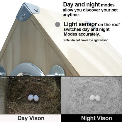 Belro Bird Watching Nesting Feeder with built-in camera for outdoor bird observation in home and garden decor.