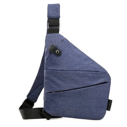 Belro unisex anti-theft crossbody bag with multiple compartments and adjustable strap, designed for secure everyday carrying.