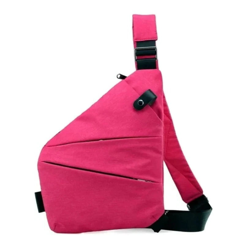 Belro unisex anti-theft crossbody bag with secure zippers and adjustable strap, designed for everyday travel and convenience.