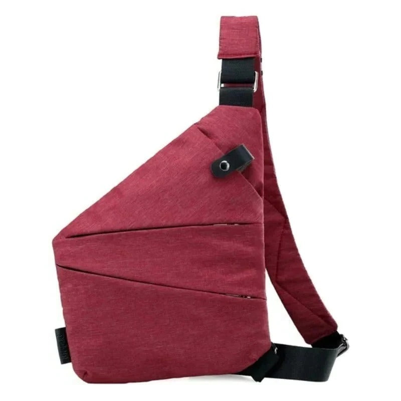 Belro unisex anti-theft crossbody bag with secure zipper and adjustable strap, made of durable fabric, suitable for daily use.