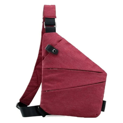 Belro unisex anti-theft crossbody bag with secure zipper and adjustable strap, designed for everyday accessories and personal security.