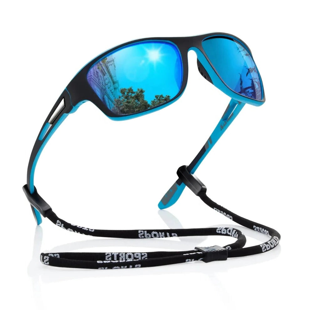 Belro polarizing outdoor sports sunglasses with wraparound design, lightweight frame, and tinted lenses for outdoor activities
