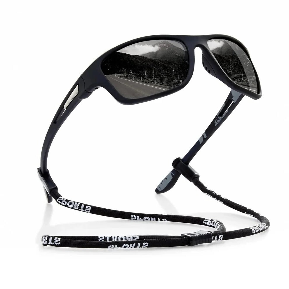Belro polarizing outdoor sports sunglasses with UV protection and durable frame, designed for active outdoor use.