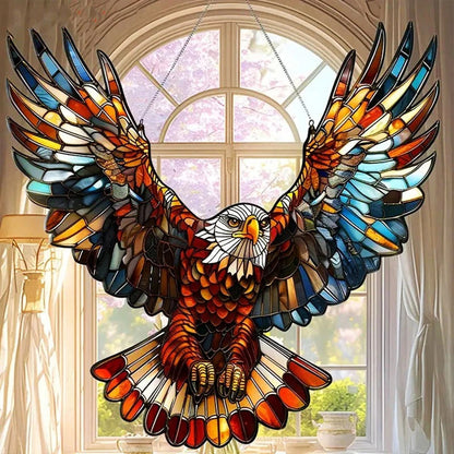 Colorful hummingbird suncatcher from Belro, decorated with vibrant glass, designed for hanging in home or garden decor.