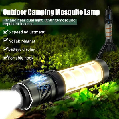 Belro outdoor mosquito repellent lantern with integrated camping light, compact electronic lantern for outdoor use and mosquito protection.