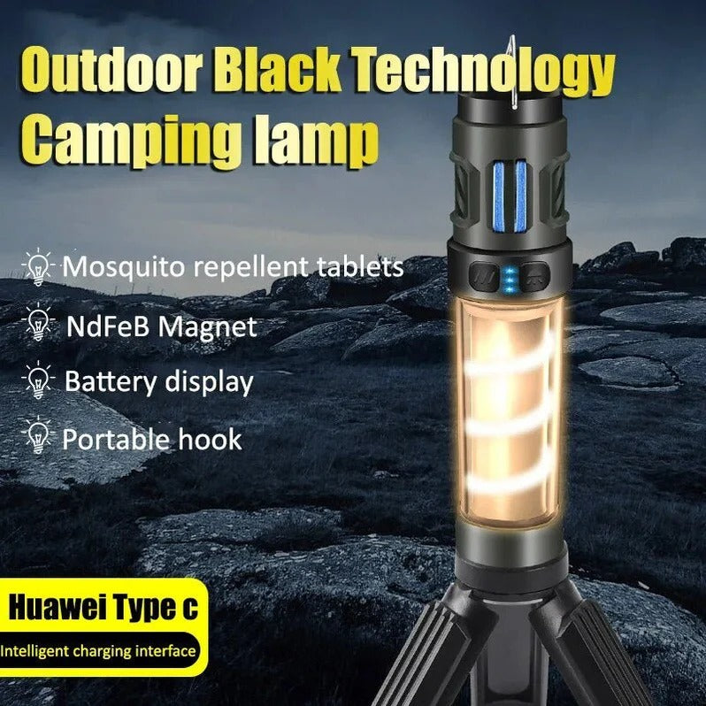 Belro outdoor mosquito repellent lantern with built-in camping light, compact electronic lighting tool for outdoor use.