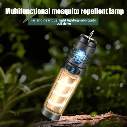 Belro outdoor mosquito repellent lantern with integrated camping light, portable electronic flashlight for outdoor use.