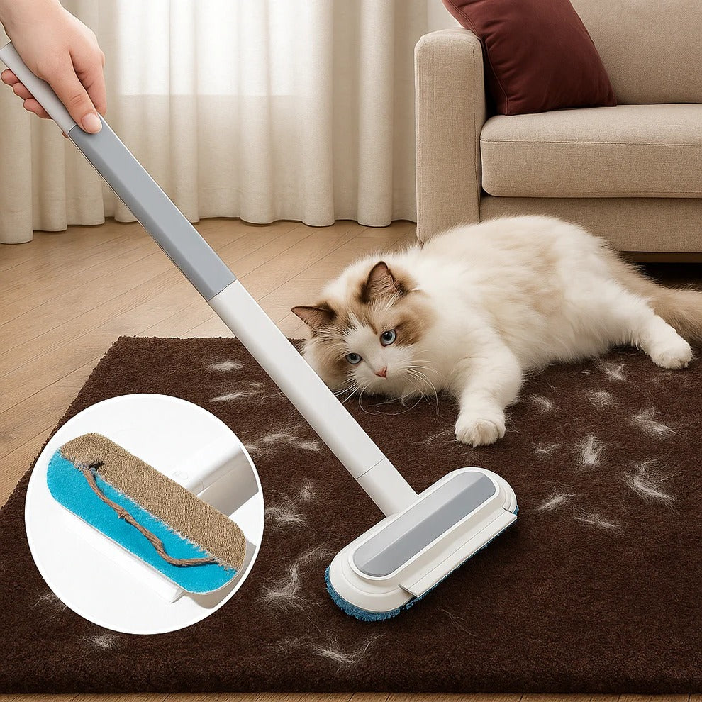 Belro pet hair remover for dogs, showing a handheld grooming tool designed to lift and remove pet hair from surfaces.