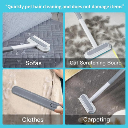 Belro pet hair remover for dogs, handheld grooming tool with rubber bristles for efficient pet hair removal from furniture and clothing.