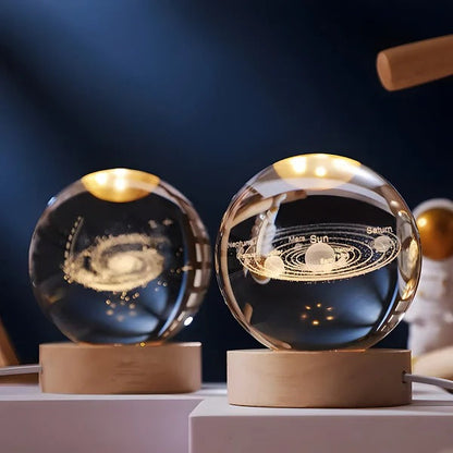 Belro Sphere Lamp glowing softly, modern night light with a sleek spherical design for ambient lighting.